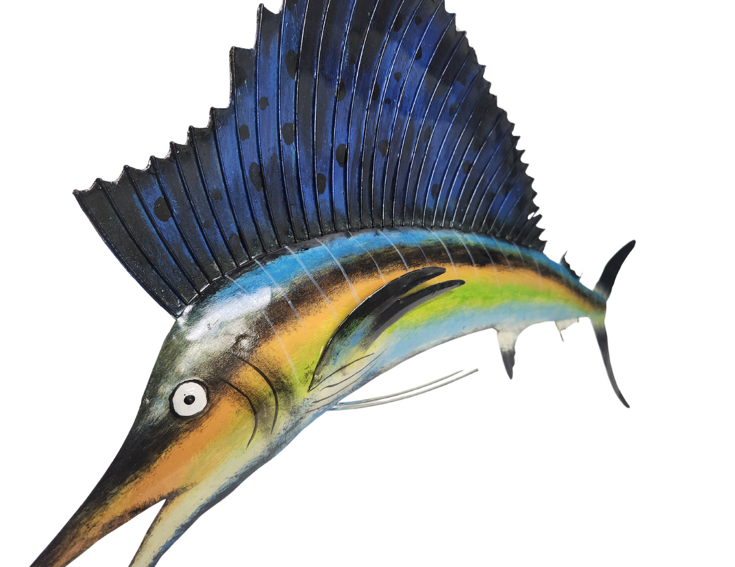 WorldBazzar LG SAILFISH MARLIN and MAHI MAHI DOLPHIN SPORT FISH METAL WALL ART TROPHY NAUTICAL COASTAL BOAT TROPICAL DECOR