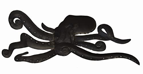 WorldBazzar HUGE BEAUTIFUL UNIQUE SEA OCEAN OCTOPUS METAL TROPICAL COASTAL NAUTICAL ISLAND WALL ART