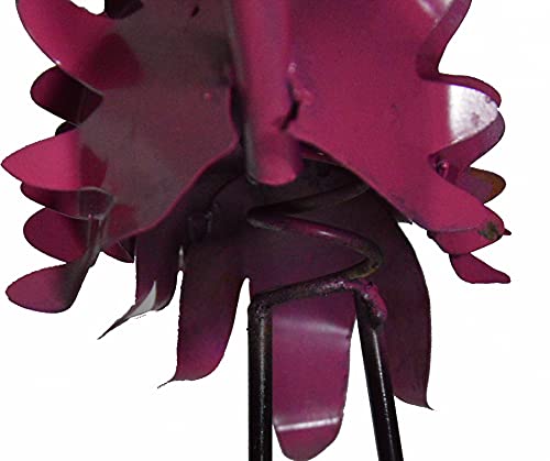WorldBazzar Set of 4 Metal On Spring Flamingos Hand Carved Beautiful Pink Bird Sculpture Tropical Home Decor Handmade Garden Yard Art Bobble Head Rustic Finish