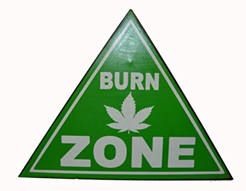 WorldBazzar Burn Zone Novelty Humor Funny Famous Street Sign High Smoker Stoned Weed Marijuana