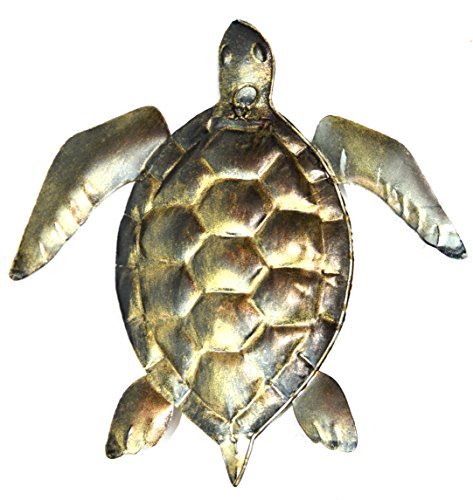 Beautiful Unique SEA Ocean Turtle Metal Tropical Loggerhead Island Wall Art