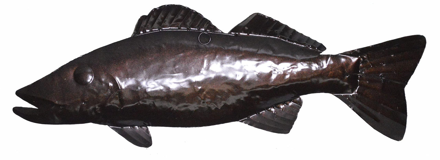 WorldBazzar LG WALLEYE SALMON SPORT FISH METAL WALL ART TROPHY NAUTICAL COASTAL BOAT TROPICAL DECOR