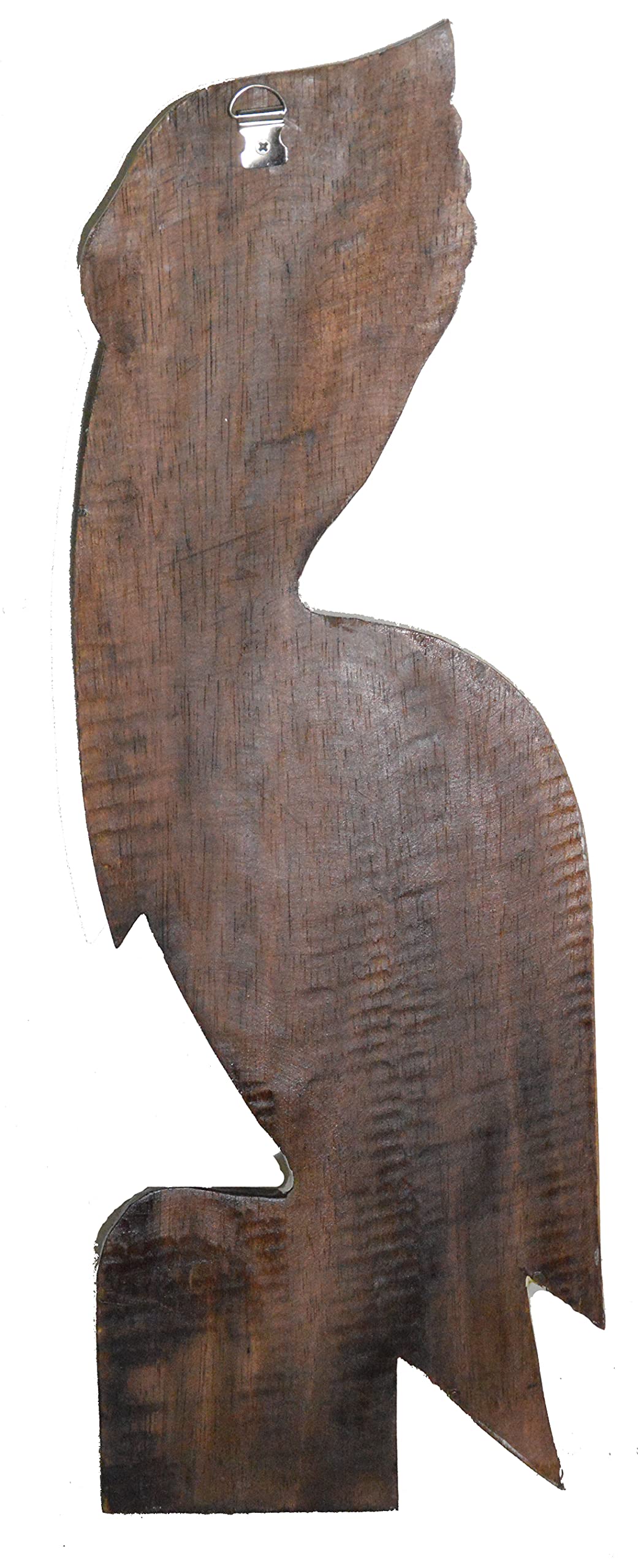 Huge Set of 2 Hand Carved White Wood Pelicans Wall Art Hang on Wood Piling, Tropical Nautical Decor