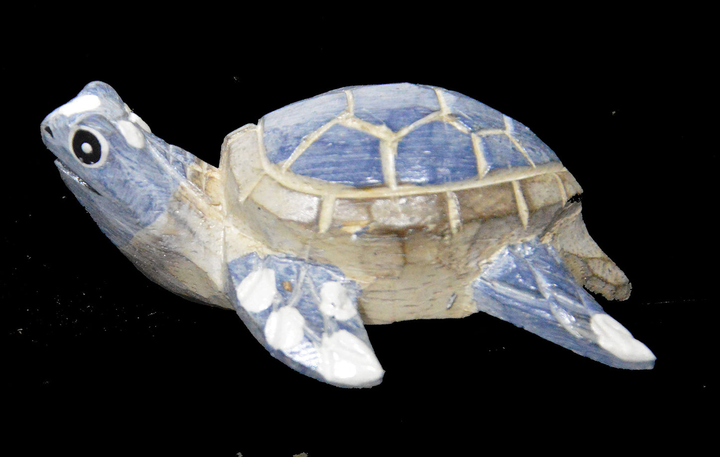 WorldBazzar Hand Carved Wooden Set of Three Turtles Statues Sculptures Carving Art