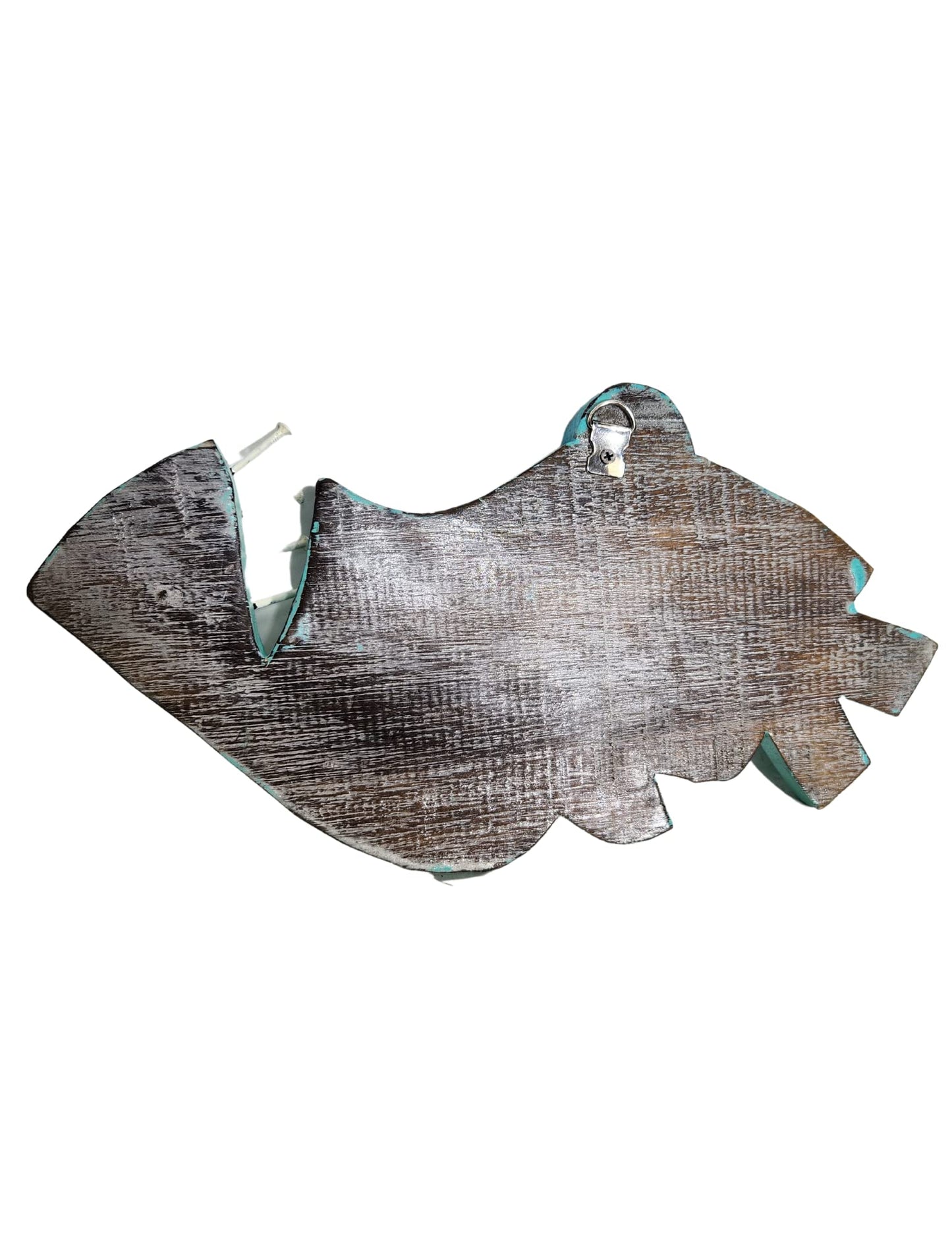 WorldBazzar Set of 3 Wall Hanging Piranha Angler NAIL BITER FISH Nautical Contemporary Wood Art Whimsical Abstract