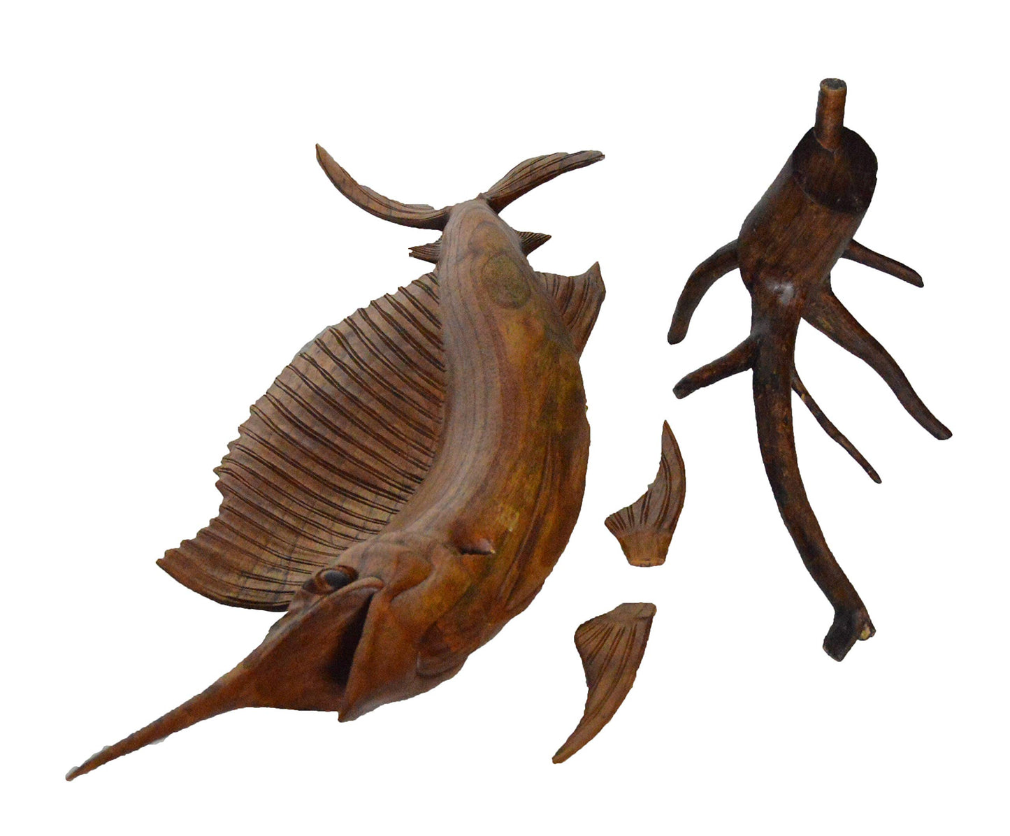WorldBazzar Sailfish Beautiful Handmade Wood Sculpture Statue Ocean Mount Carving Sport Fish Trophy ONE of A Kind