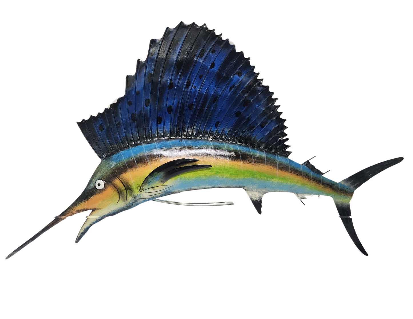 WorldBazzar LG SAILFISH MARLIN and MAHI MAHI DOLPHIN SPORT FISH METAL WALL ART TROPHY NAUTICAL COASTAL BOAT TROPICAL DECOR