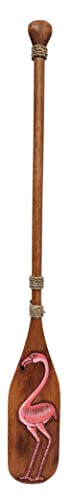 40" Nautical Oar Paddle with Flamingo Wooden Wall Art Decor 40"