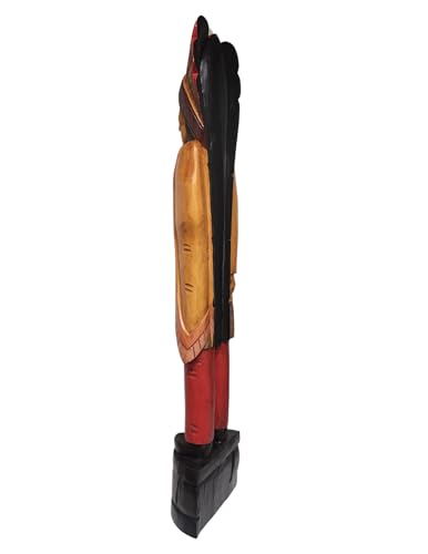 5 Foot Tall Giant Hand Carved Wooden Cigar Indian Statue Sculpture Carving Chief Cowboy Western Art