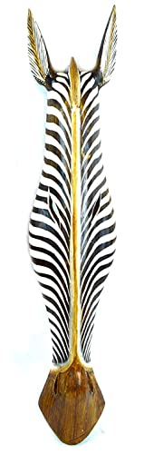 African Zebra Mask Extra Large Jungle Art 32"