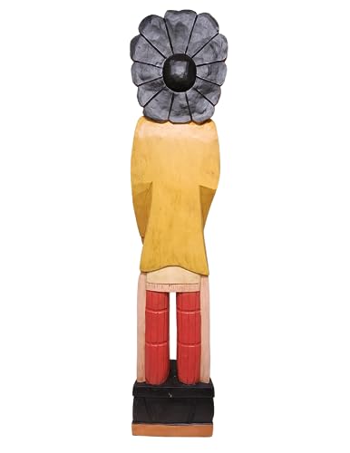 worldbazzar 5 Foot Axe Indian Huge Hand Crafted Wooden Sculpture Cowboys Horseshoes Shotgun Old west Hunting Cigar Store