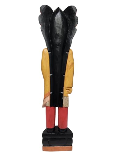 worldbazzar Cigar Indian Huge Hand Crafted Wooden Sculpture Cowboys Horseshoes Shotgun Old west Hunting