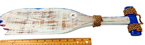 Westmon Works Tiki Bar Shark Bitten Wooden Oar Bite Paddle Beach House Decoration, 20 Inch