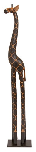 Deco 79 Tall Giraffe Statue, Dark Brown