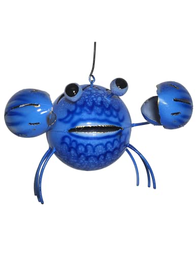 XL Beautiful Unique SEA Ocean Crab Candle Holder Metal Tropical Island Hanging Art