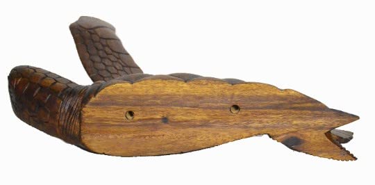 WorldBazzar Beautiful Huge Hand Carved Teak Wood Turtle Ocean Wall Sculpture Hanging Statue One of Kind