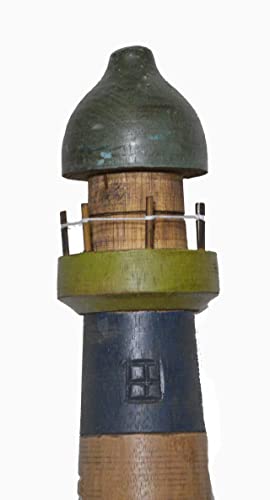 New Hand Carved Lighthouse 3 PC Color Design Wood Carving Nautical Statue Kitchen Gadget Sculpture