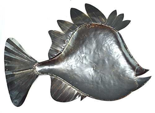 Beautiful Unique Orange Fish Metal Hanging Wall Art