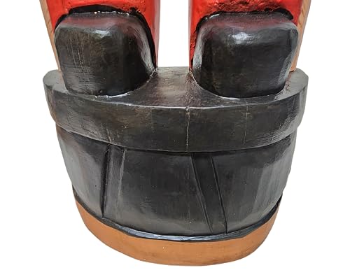 worldbazzar 5 Foot Axe Indian Huge Hand Crafted Wooden Sculpture Cowboys Horseshoes Shotgun Old west Hunting Cigar Store