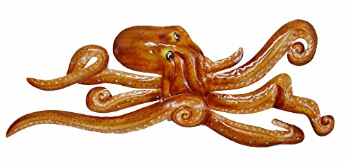 WorldBazzar HUGE BEAUTIFUL UNIQUE SEA OCEAN OCTOPUS METAL TROPICAL COASTAL NAUTICAL ISLAND WALL ART