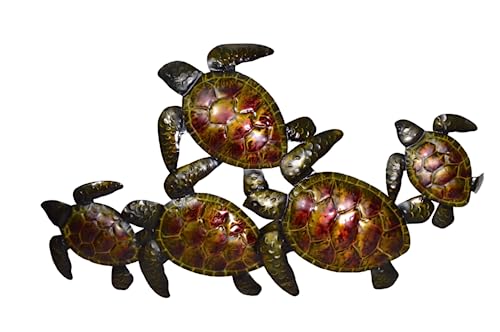 Huge Beautiful Unique SEA Ocean Turtle Metal Tropical Loggerhead Island Wall Art
