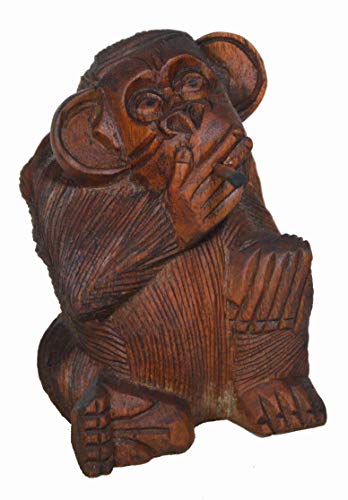 WorldBazzar Bad Monkey Rude Smoking Cigar Pipe atue 6 in,Brown
