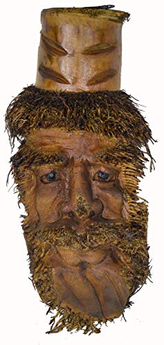 WorldBazzar Huge 18-19" Tree Spirit Mask Bamboo Root Tiki Bar Deco Hand Crafted Sculpture African Wall Decor