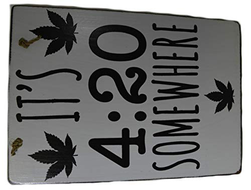 WorldBazzar It's 4:20 Somewhere Novelty Humor Funny Famous Street Sign High Smoker Stoned Weed Marijuana