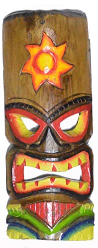 WorldBazzar Hand Carved SUN Polynesian Hawaiian Tiki Style MASK 12 in Tall Scratch and DENT Sale!!!