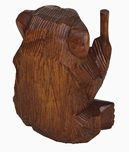 6 Inch Rude Monkey Flipping The Bird Middle Finger Wooden Statue WorldBazzar Brand
