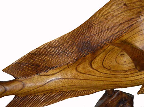 WorldBazzar *ONE of A Kind* Beautiful Handmade Wooden MAHI MAHI Dolphin Sculpture Statue Carving Sport Fish Trophy ONE of A Kind