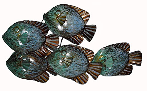 BEAUTIFUL UNIQUE MODERN NAUTICAL SCHOOL OF FISH CONTEMPORARY METAL WALL ART HIGH CLASS