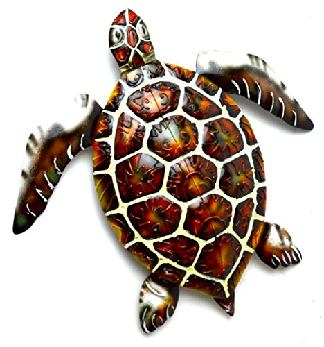 Beautiful Unique SEA Ocean Turtle Metal Tropical Loggerhead Island Wall Art