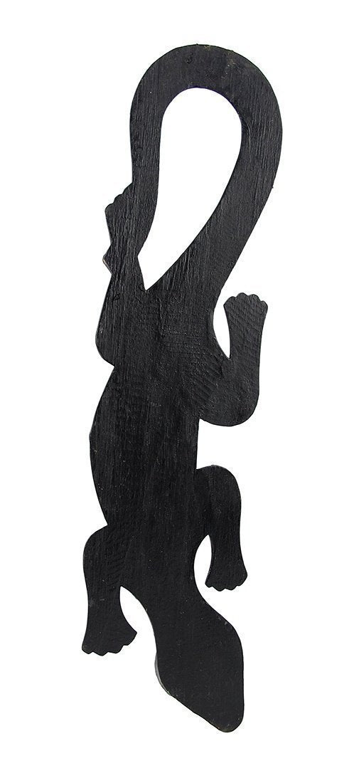 Beautiful Unique Hand Carved Wooden Aboriginal Dot Paint Gecko Lizard Tropical Island Wall Art 20"