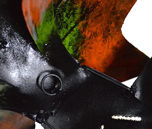WorldBazzar 31" LG Beautiful Unique Hand Crafted Metal Frilled Lizard Iguana Dragon Bearded Komodo Gecko Tropical Island Wall Art