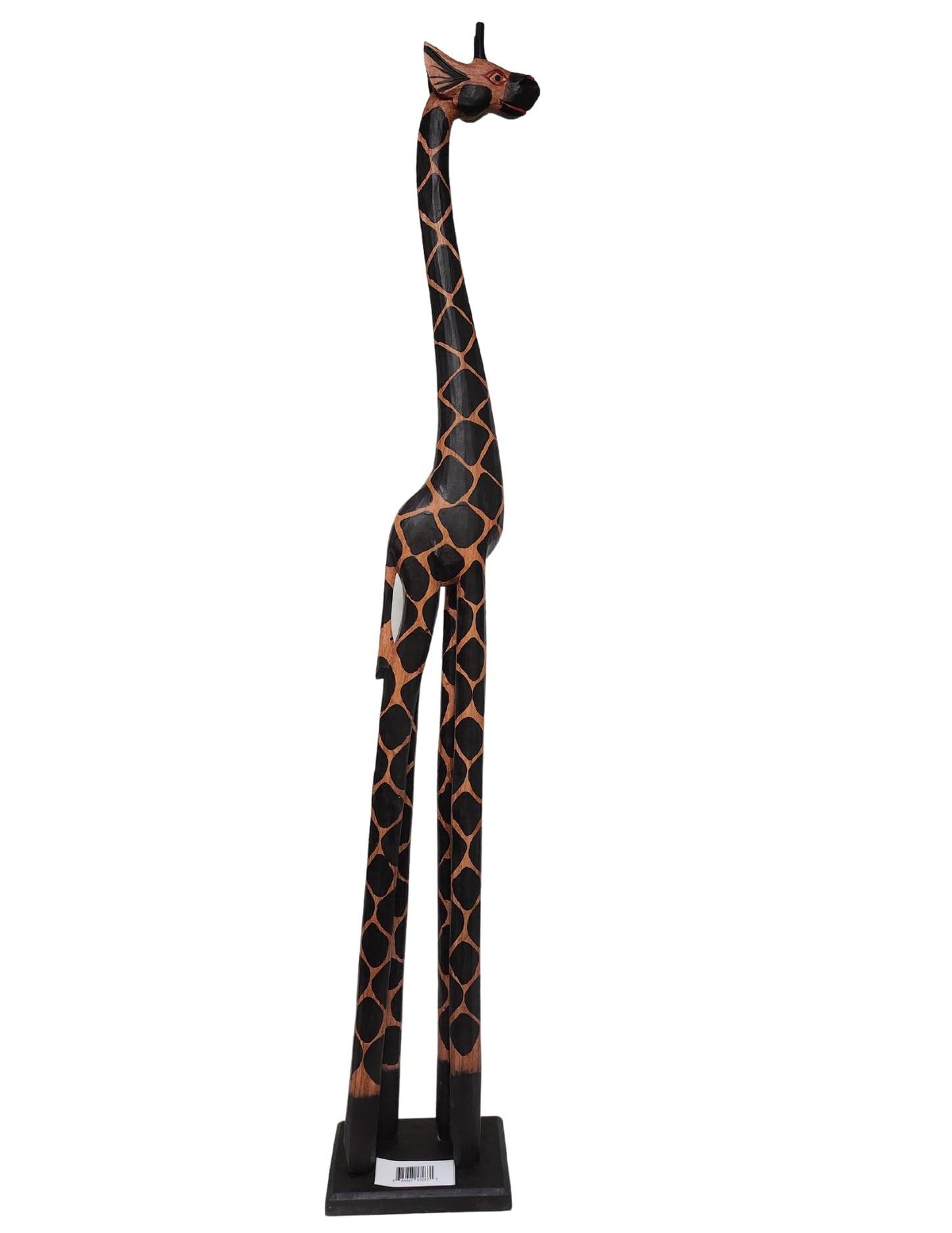 Extra Tall 5' Giraffe Hand Carved Wooden African Statue Sculpture