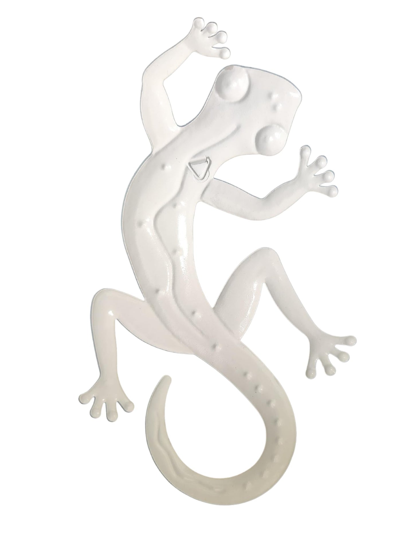 WorldBazzar 12" Beautiful Unique COLORFUL Gecko Lizard Metal Garden Lanai Tropical Island Wall Art