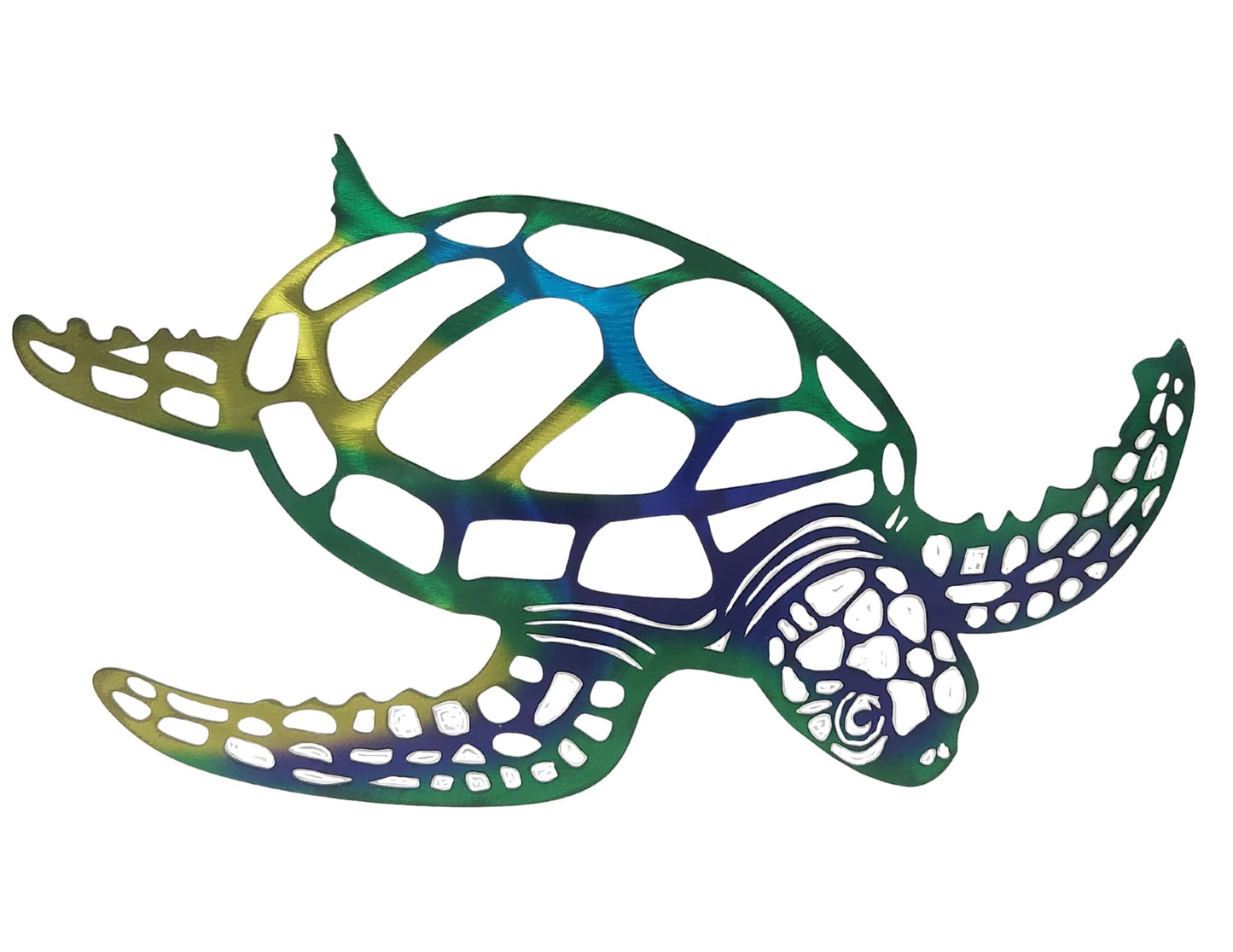 WorldBazzar LARGE ABSTRACT MODERN BEAUTIFUL UNIQUE SEA OCEAN TURTLE METAL TROPICAL loggerhead ISLAND WALL ART