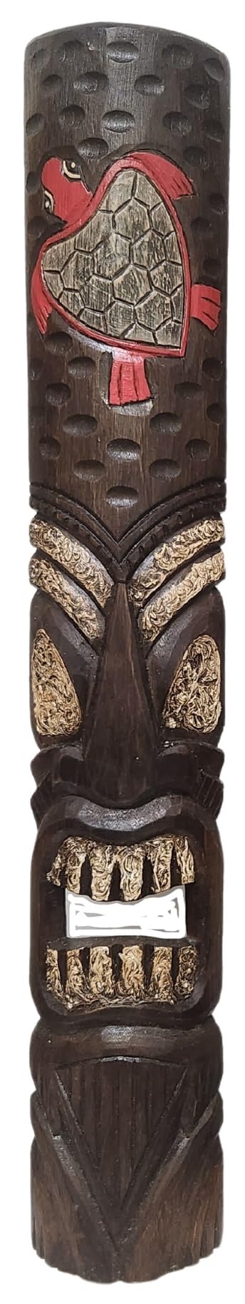 40 In Turtle Tiki Bar Mask Hand Carved Island Decor