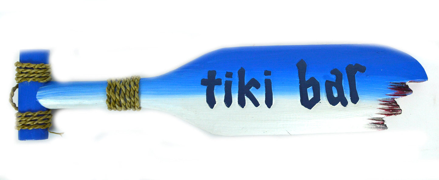 Hand Carved Tiki Bar Tiki Bar Wooden Paddle Oar Wall Decor