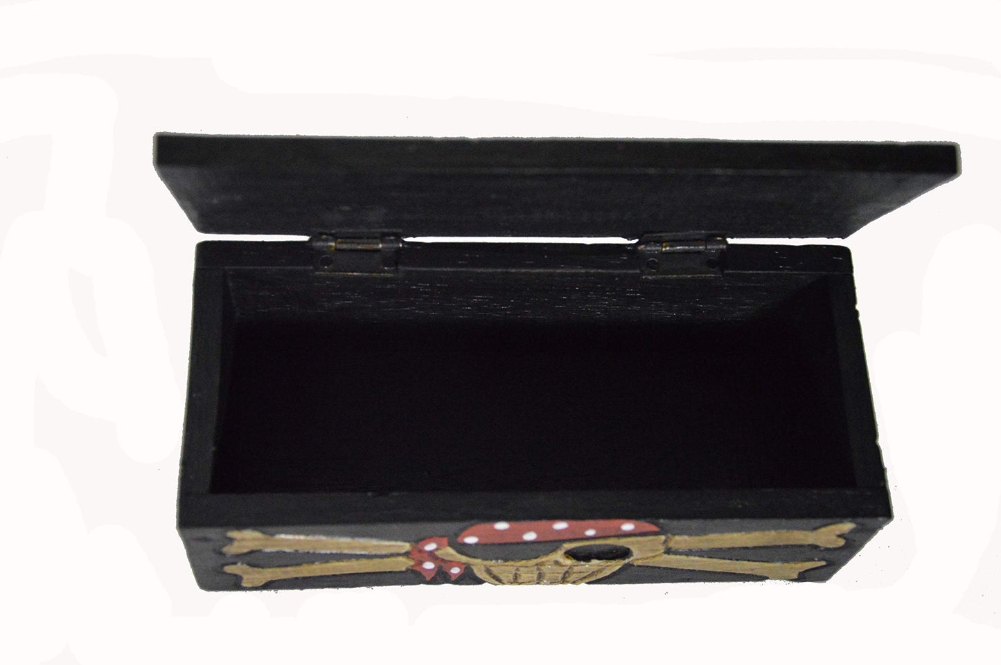 WorldBazzar Hand Carved Beautifully Detailed Treasure Box Chest Pirate with Bandanna Design