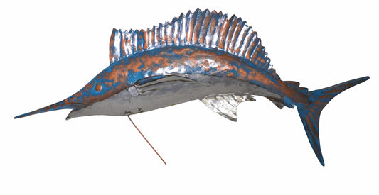 WorldBazzar XL SAILFISH MARLIN SPORT FISH METAL WALL ART TROPHY NAUTICAL COASTAL BOAT TROPICAL DECOR