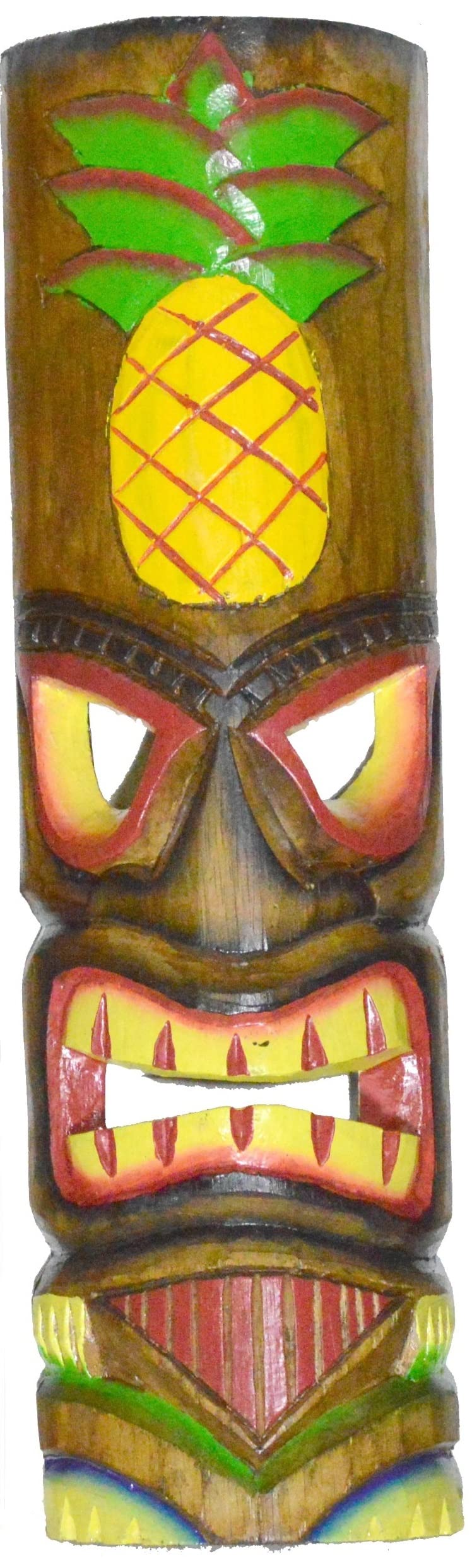 20" HANDMADE TIKI MASK HAWAIIAN POLYNESIAN WALL ART TRIBAL BAR TROPICAL