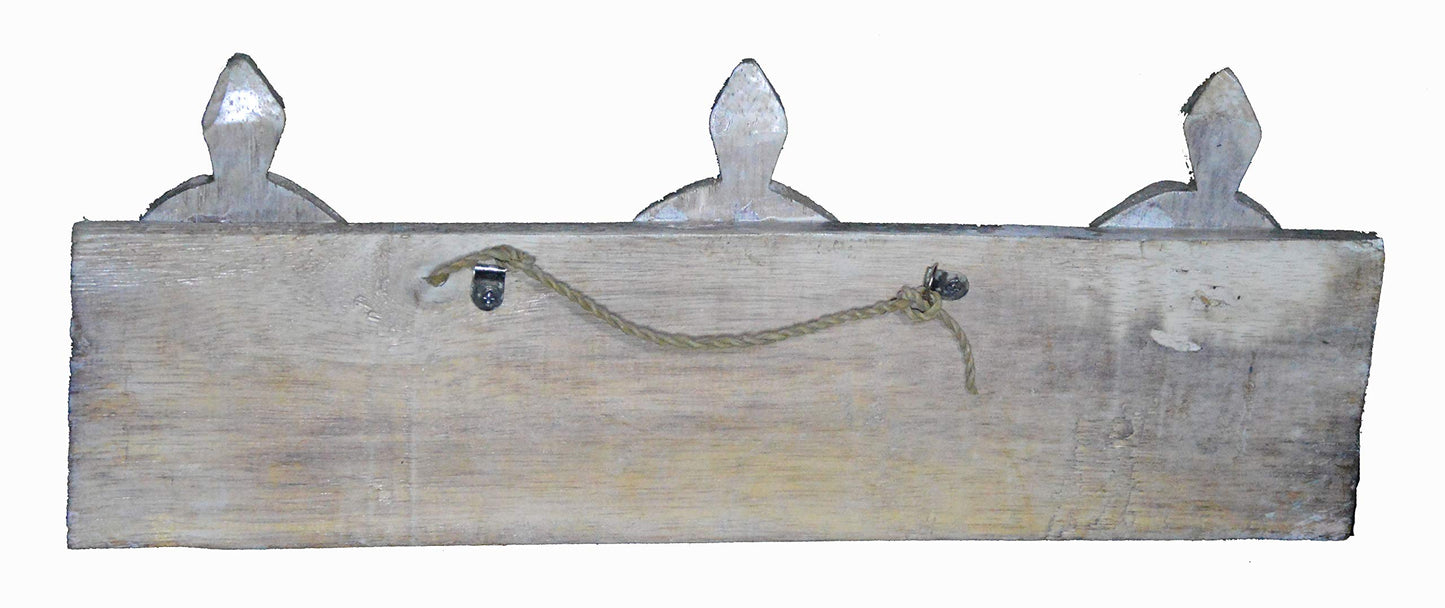 WorldBazzar LG Hand Carved TURTLE towels beach Hanger Holder Surfboard Wooden Wall Hanging Art Sign Tiki Bar