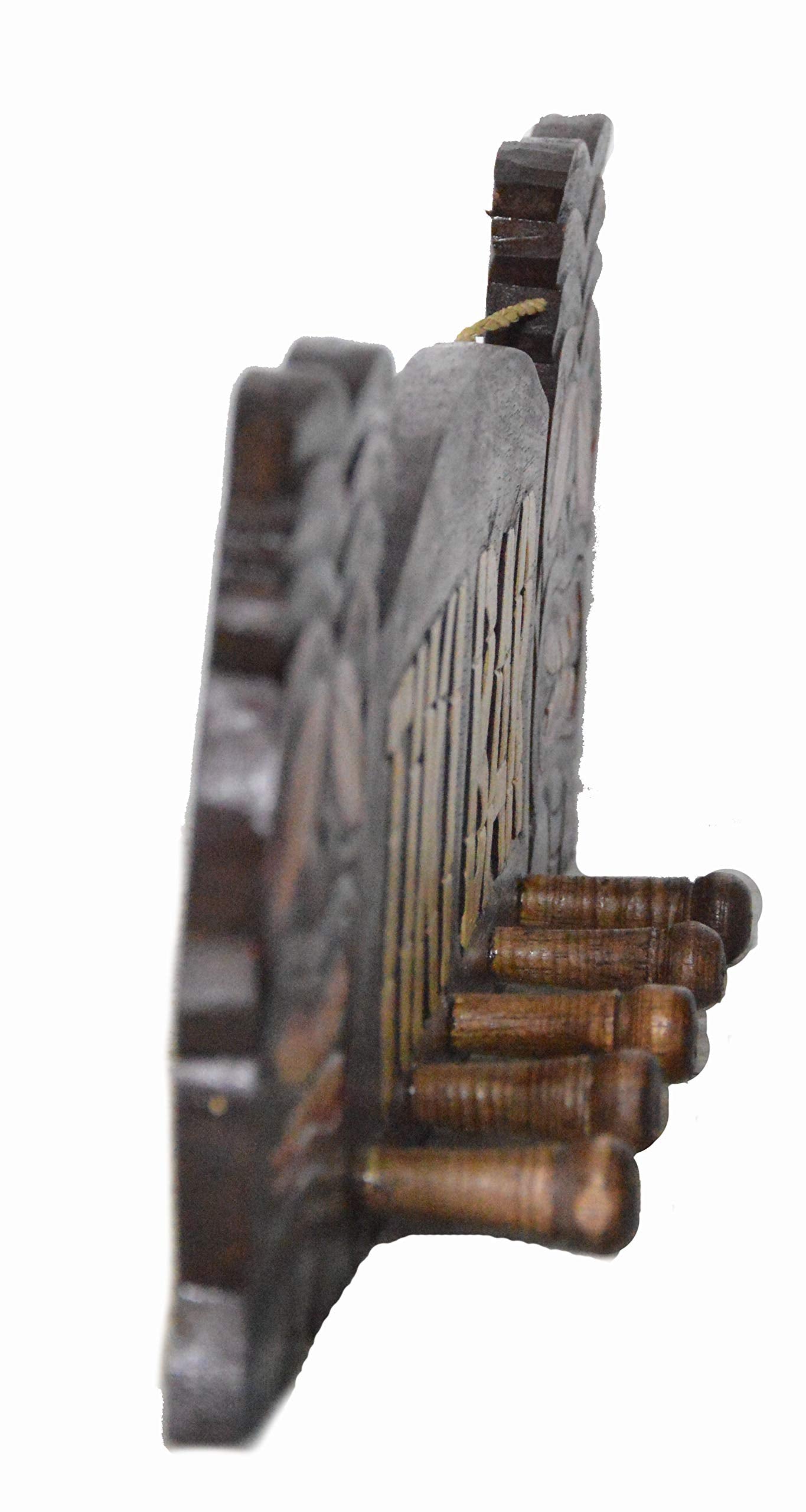 Hand Carved TIKI BAR With TWO MASKS beach Towel Hanger Holder Surfboard Wooden Wall Hanging Art Sign Tiki Bar
