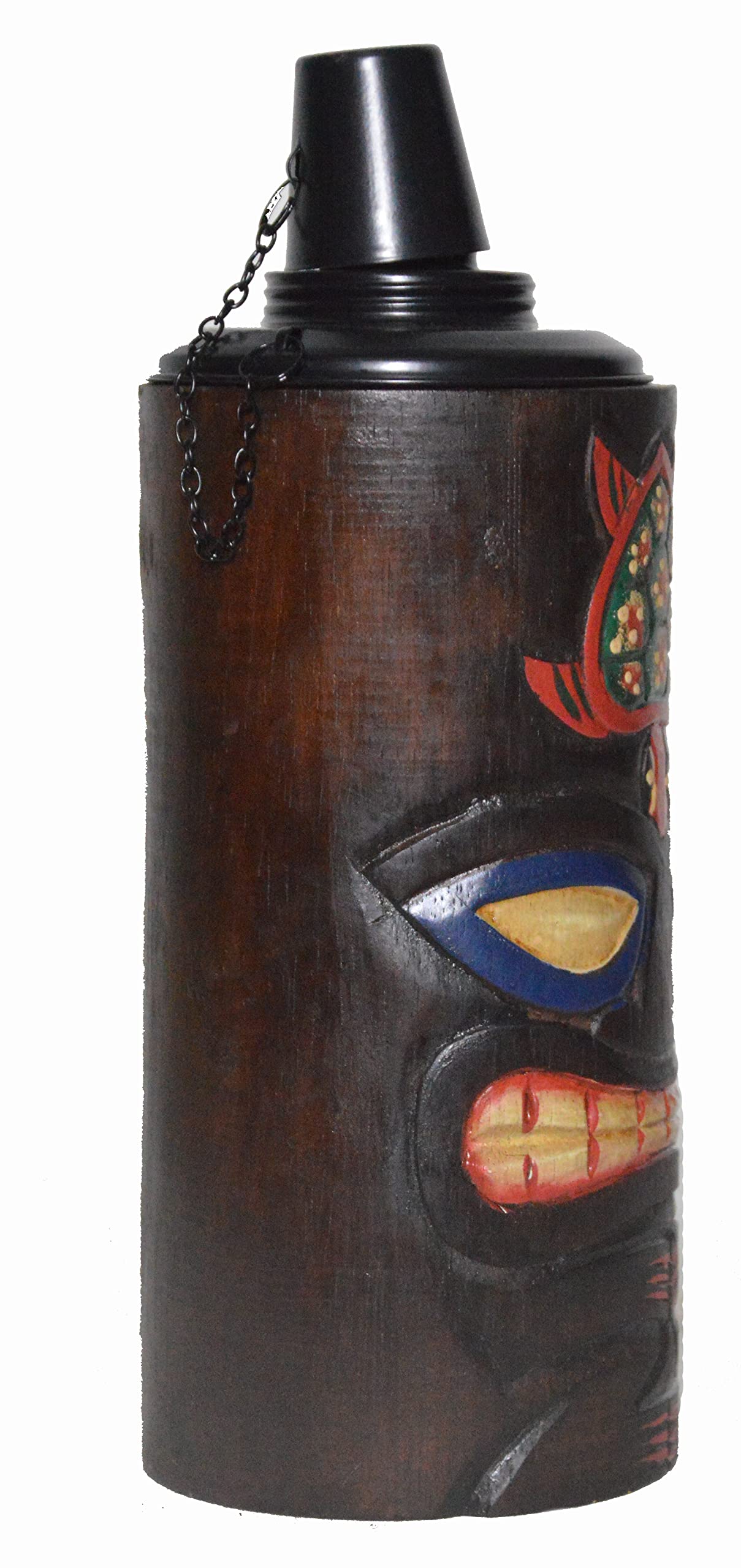 WorldBazzar SET OF 3 TORCHES PALM SUN TURTLE TIKI FACE HANDMADE TOTEM MASK TROPICAL POLYNESIAN HAWAIIAN END OF SUMMER SALE SAVE 50%