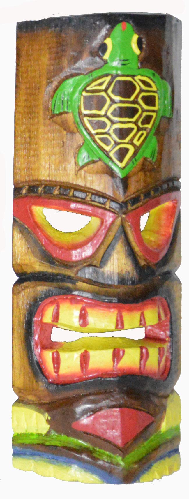 WorldBazzar Hand Carved SEA Turtle Polynesian Hawaiian Tiki Style MASK 12 in Tall