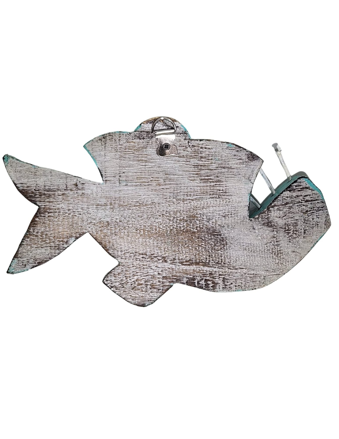 WorldBazzar Set of 3 Wall Hanging Piranha Angler NAIL BITER FISH Nautical Contemporary Wood Art Whimsical Abstract