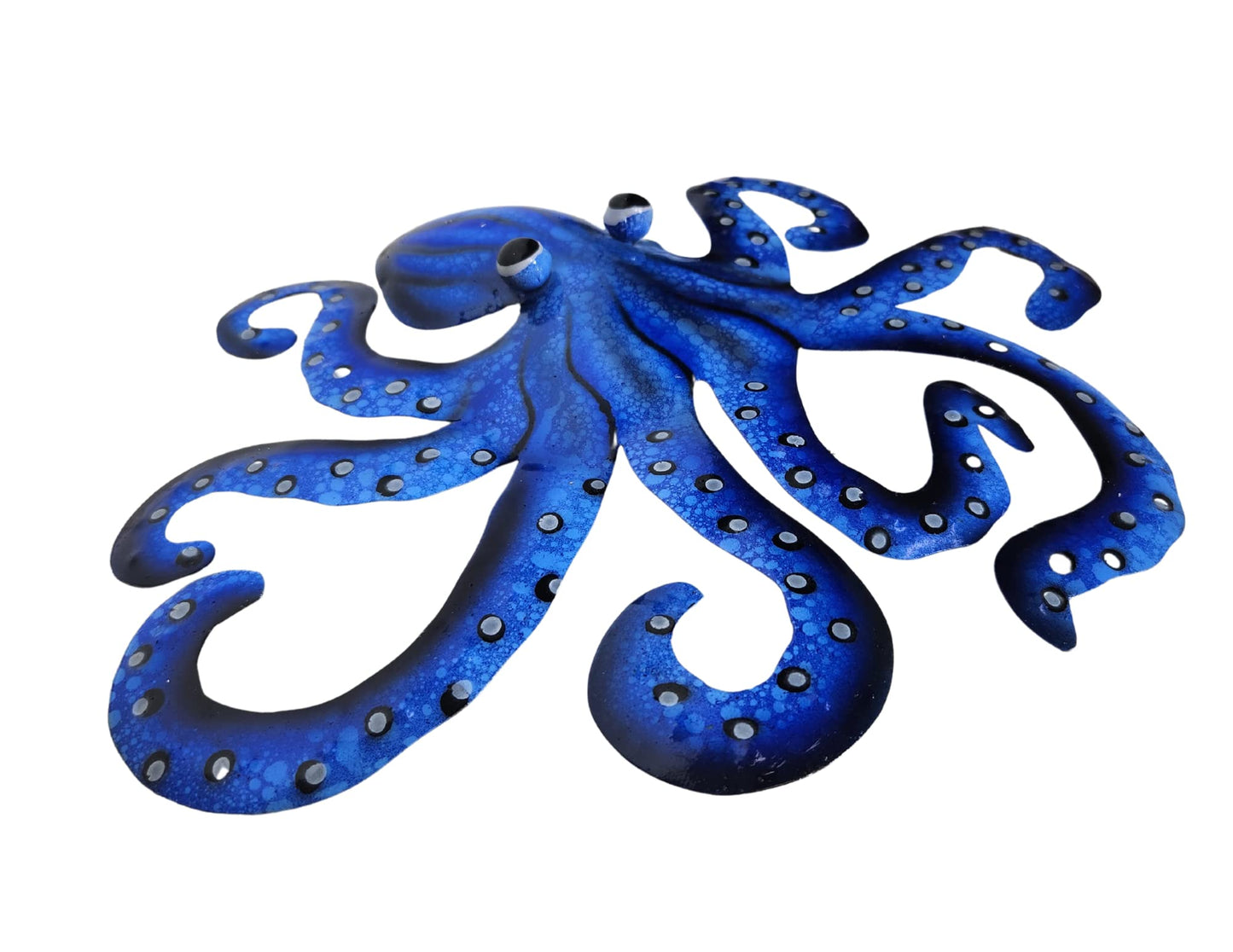 WorldBazzar HUGE BEAUTIFUL UNIQUE SEA OCEAN SET OF 3 OCTOPUS FAMILY METAL TROPICAL COASTAL NAUTICAL ISLAND WALL ART
