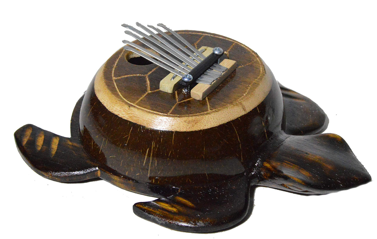 Karimba Thumb Piano 7 keys Coconut Shell TURTLE Musical kalimba Instrument Aboriginal Dot Design